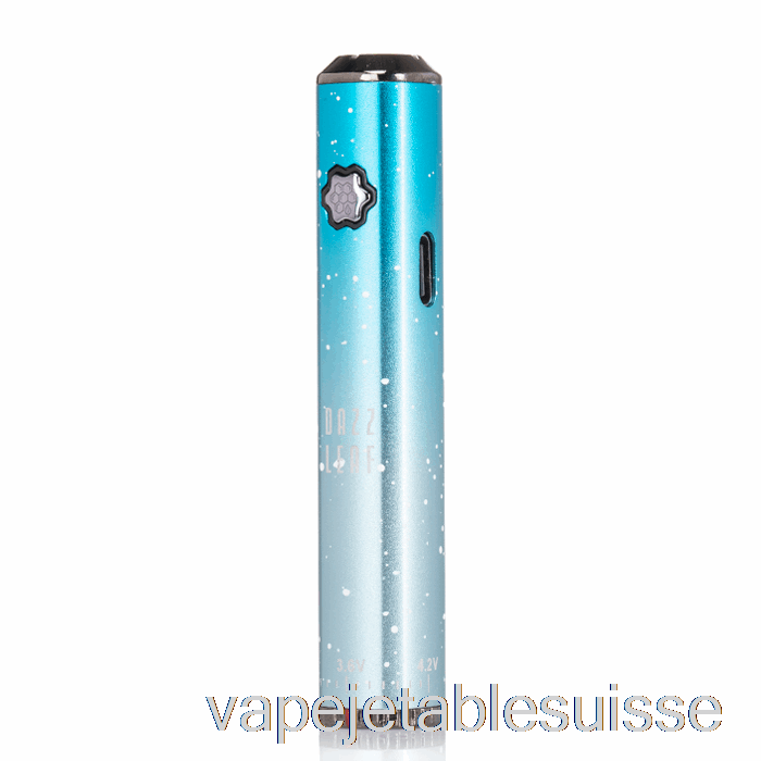 Vape Suisse Dazzleaf Squarii Bottom Twist 510 Batterie éclaboussures Bleu Ciel